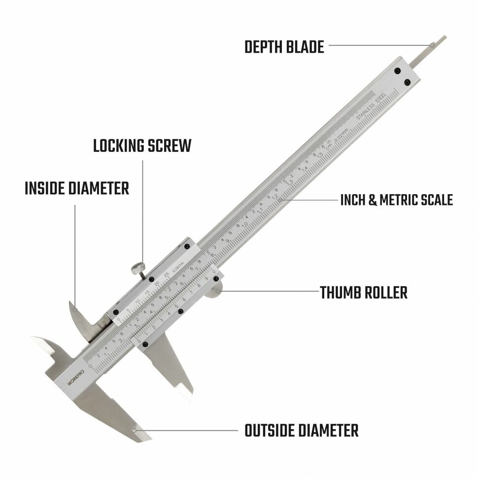 Штангенциркуль 150мм WORKPRO — фото 1