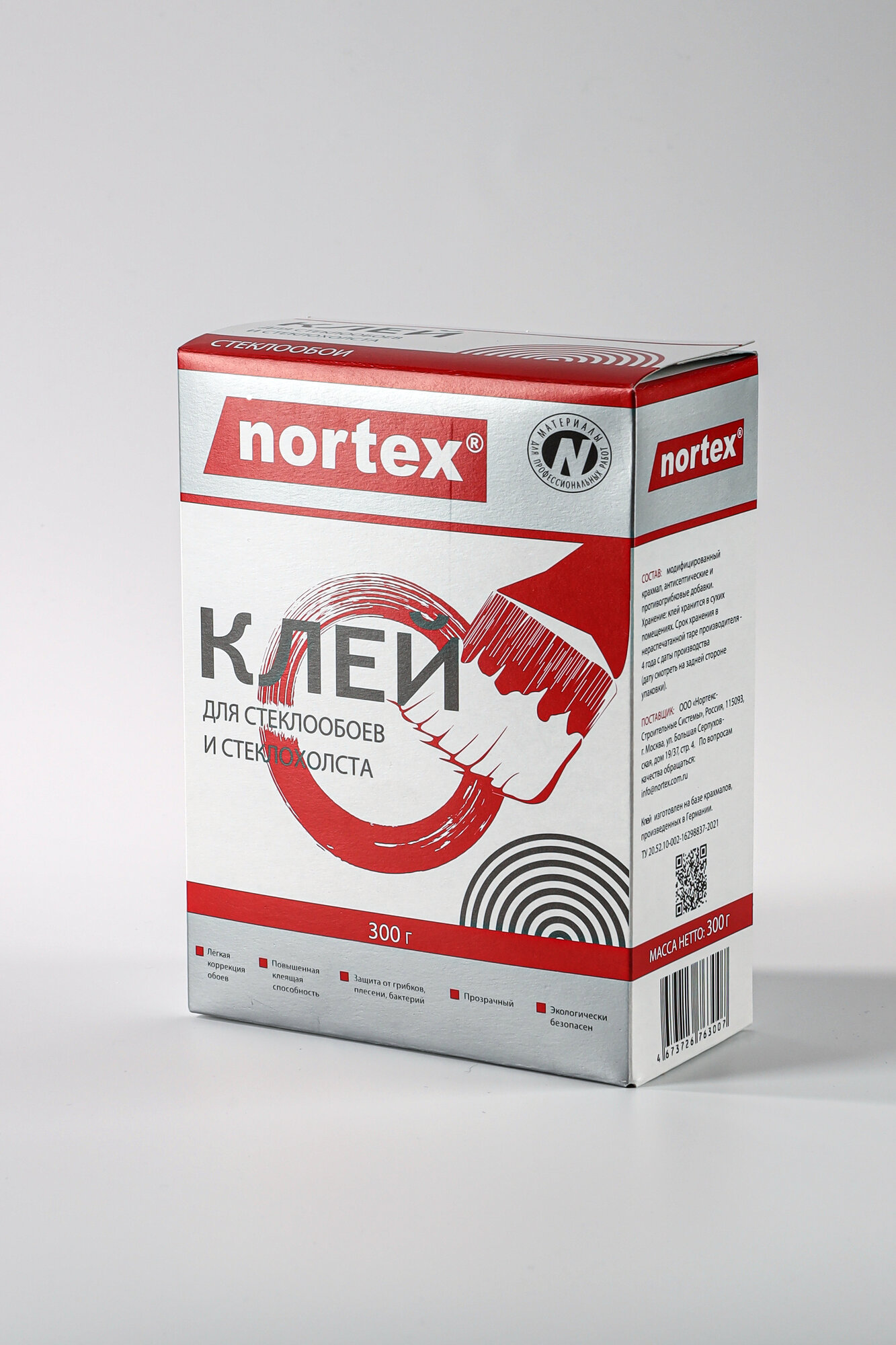 Клей Nortex для стеклообоев стеклохолста флизелиновых обоев 600г