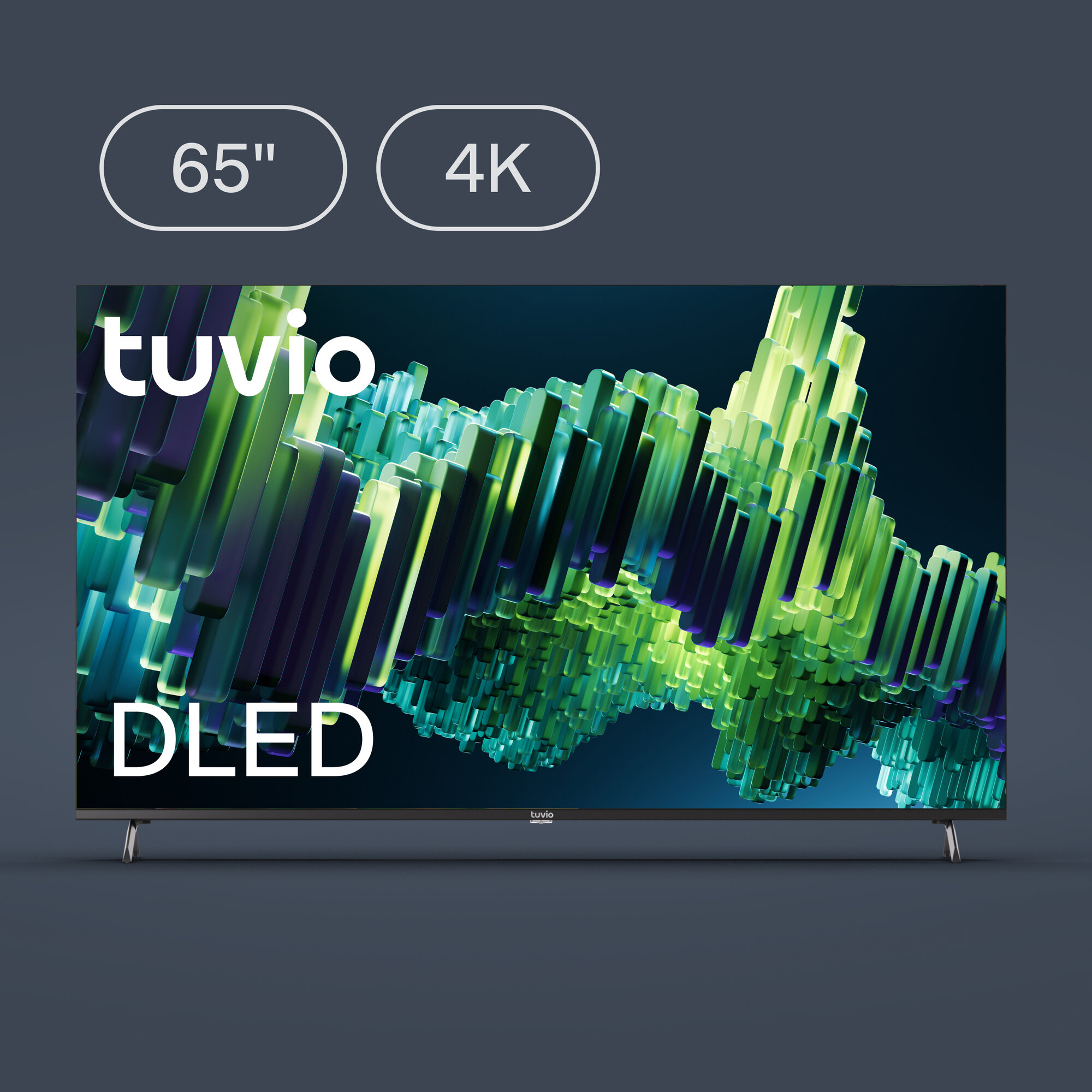65” Телевизор Tuvio 4К ULTRA HD DLED Frameless на платформе Google TV, TD65UFBCV51, черный