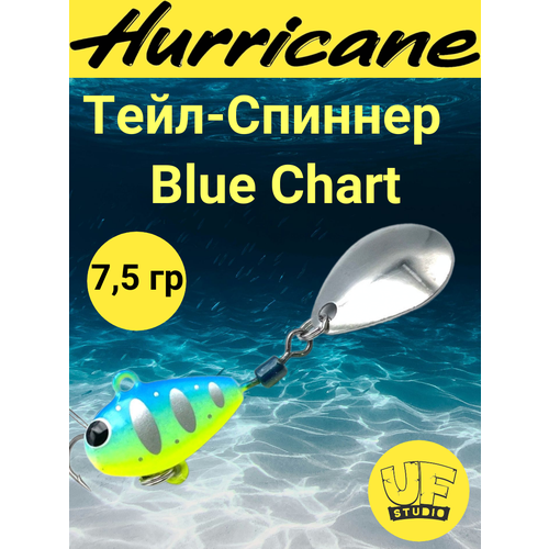 Тейл-Спиннер Uf-Studio HURRICANE Blue Chart 7.5g