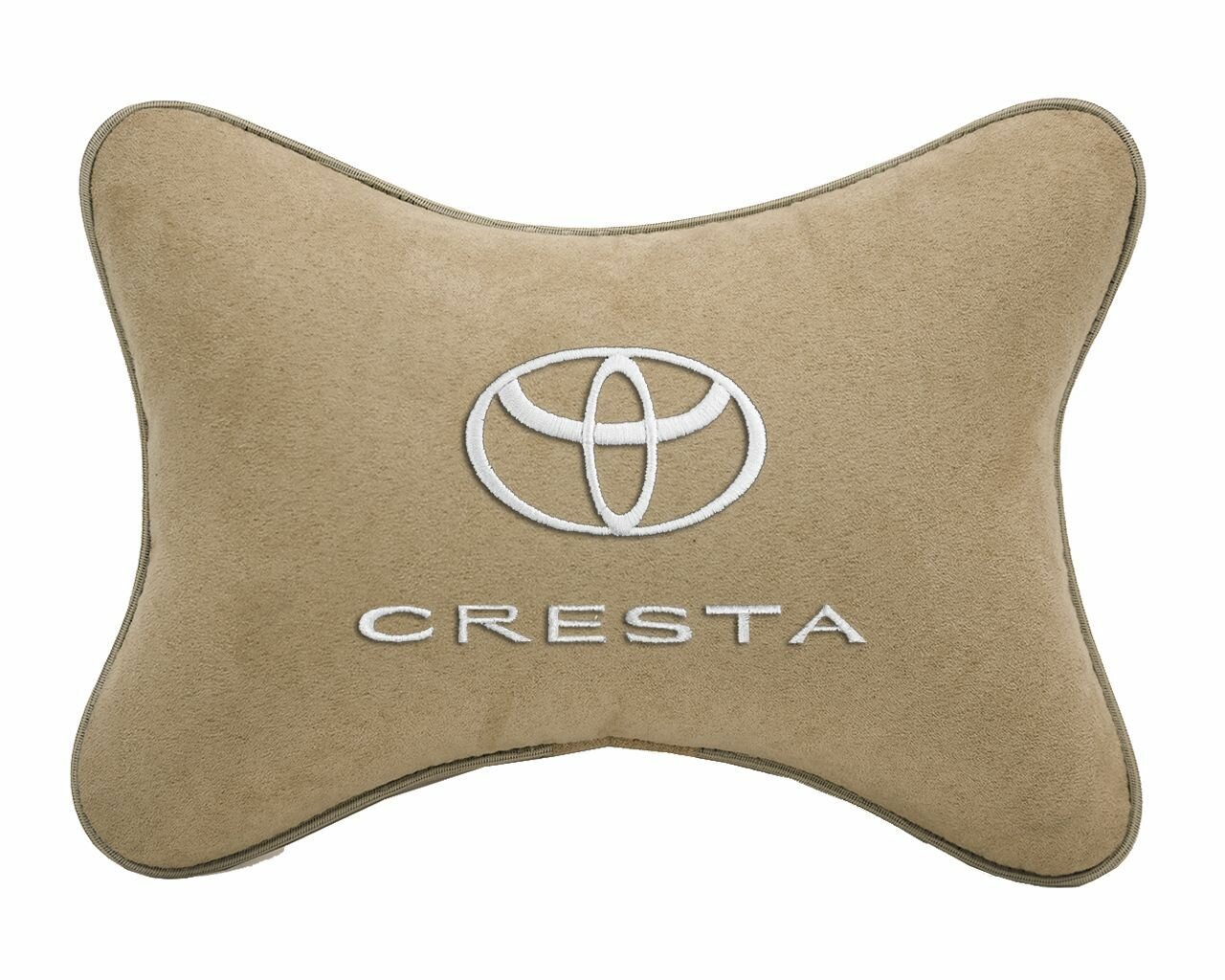 Подушка на подголовник автомобильная бежевая алькантара TOYOTA Cresta