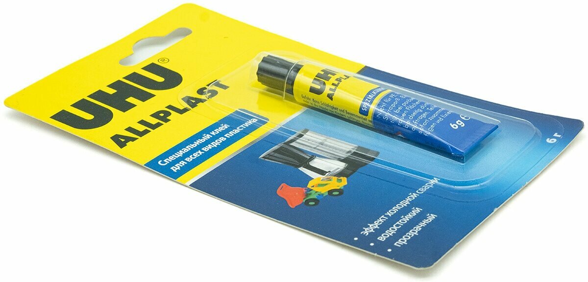 Клей универсальный для пластика "Allplast" туба 6 мл UHU - фото №4