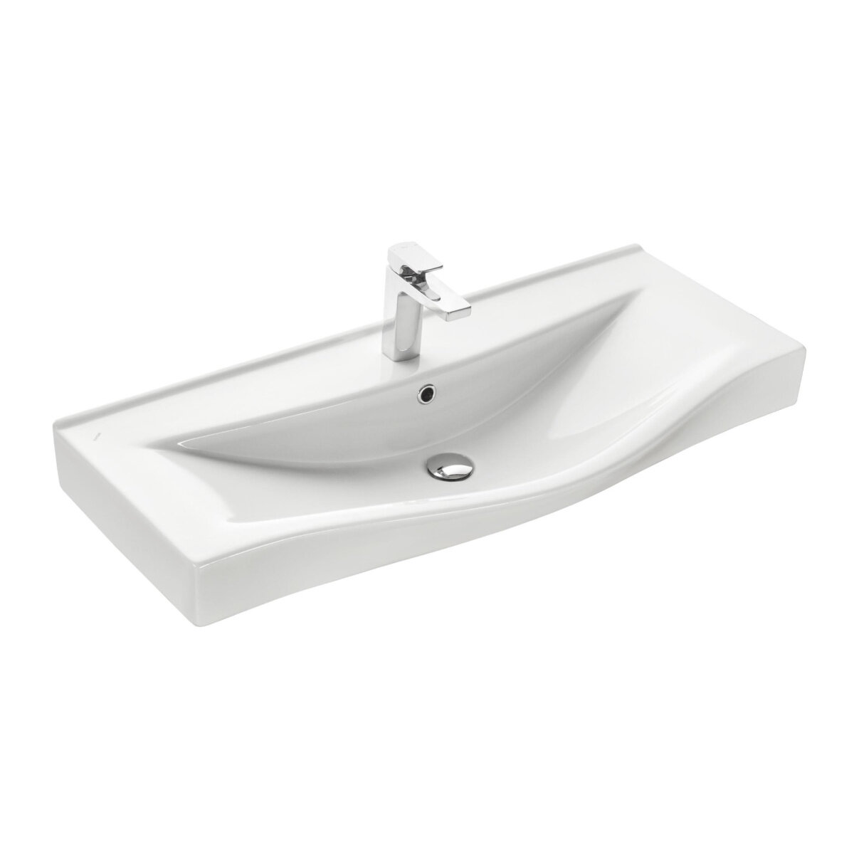 Раковина Aquaton Беверли 100 см 1WH302502 накладная цвет белый