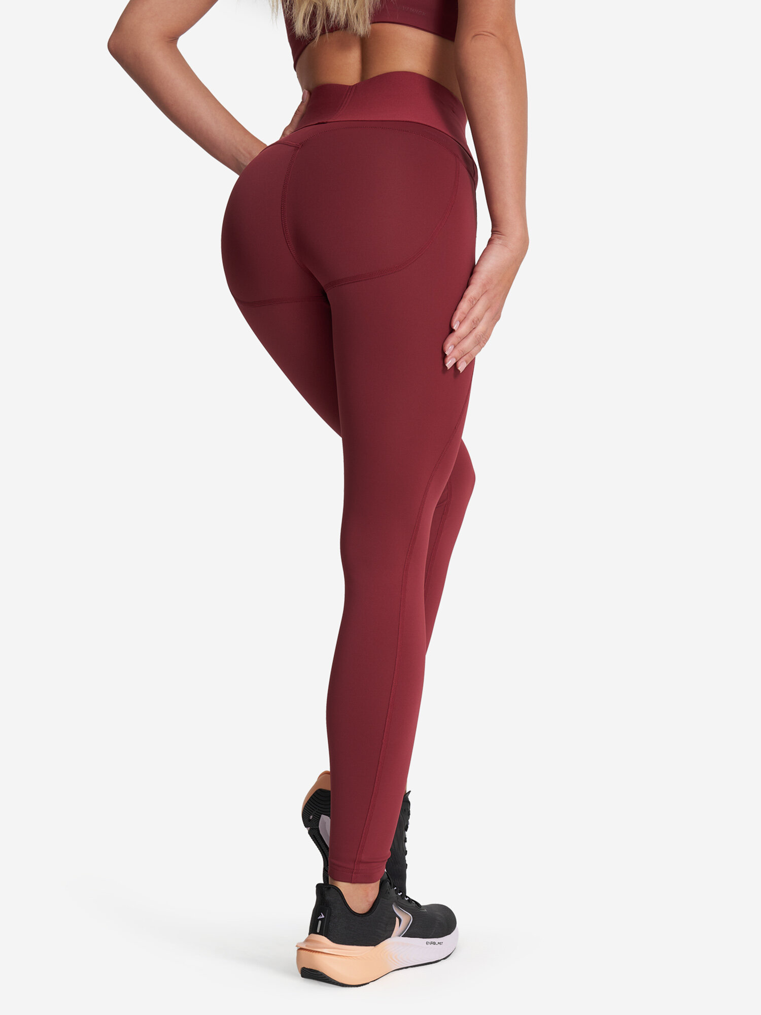 Легинсы спортивные Demix W D Fitness GYM Sculpt Leggings, размер 46, винный — фото 1