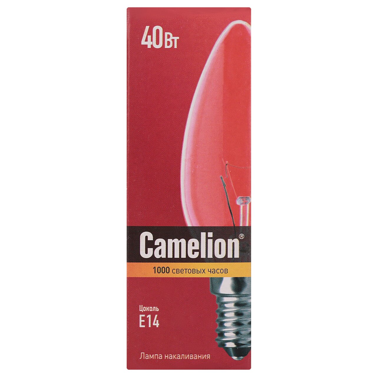 Лампа накаливания MIC Camelion 40 Вт Е14 прозрачная колба свеча