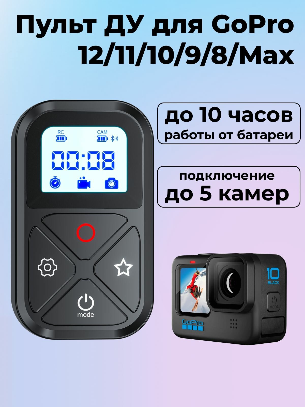 Пульт ДУ для GoPro Hero 12/11/10/9/8/Max TELESIN