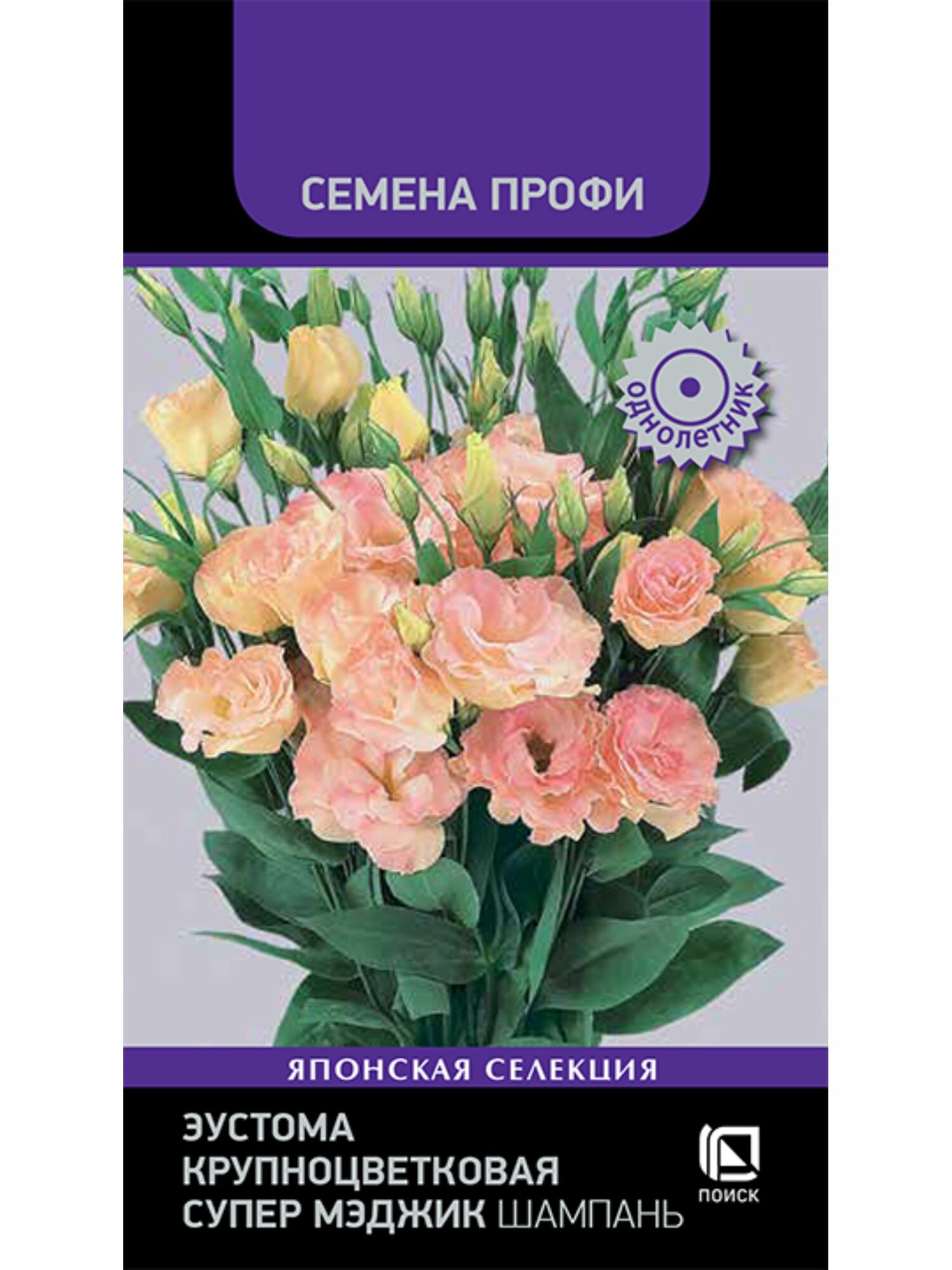 Семена цветов эустома крупноцветковая Супер Мэджик Шампань