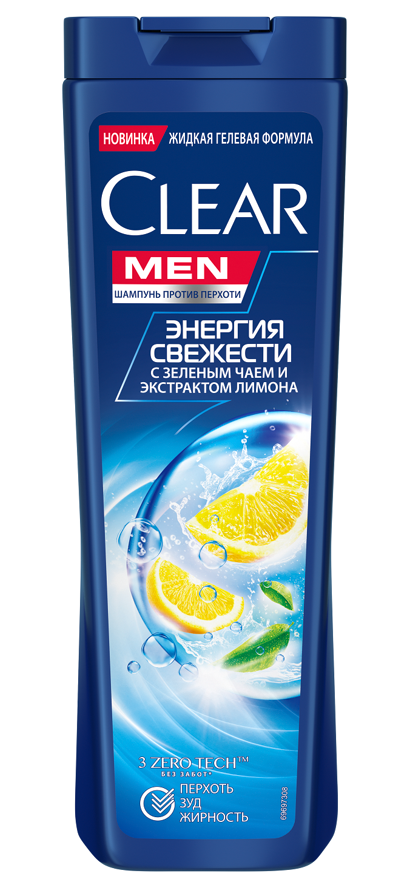 Шампунь Clear "Энергия свежести", для мужчин, против перхоти, 380 мл
