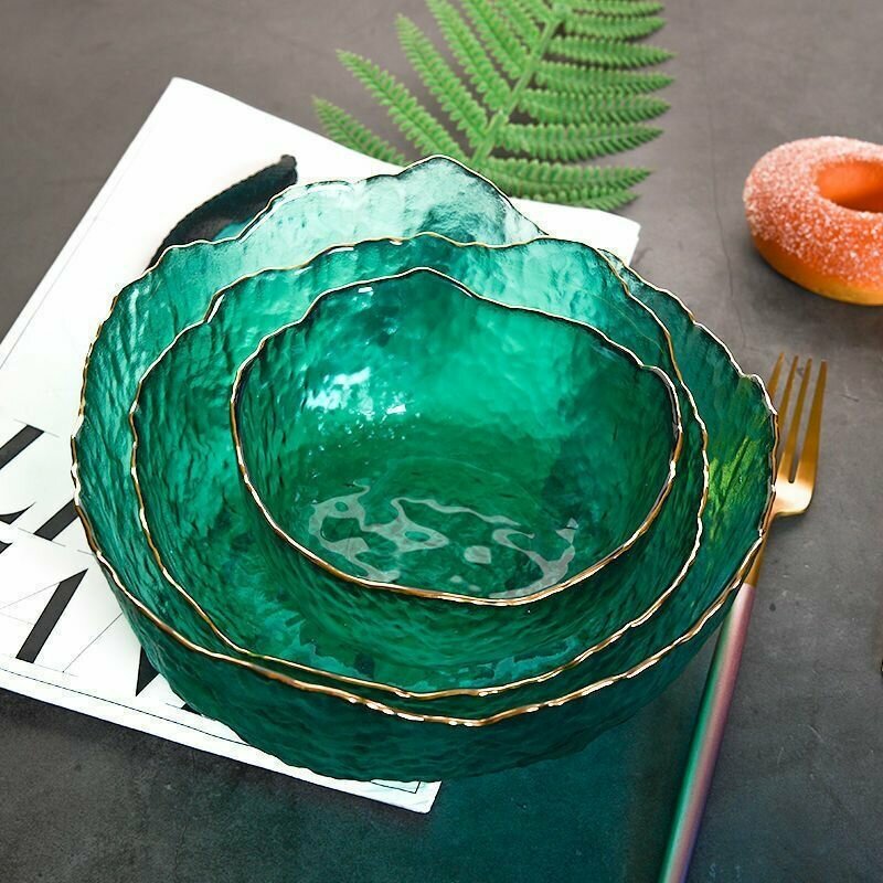 Набор салатников 1450 мл, 700 мл, 380 мл 3 шт зеленый