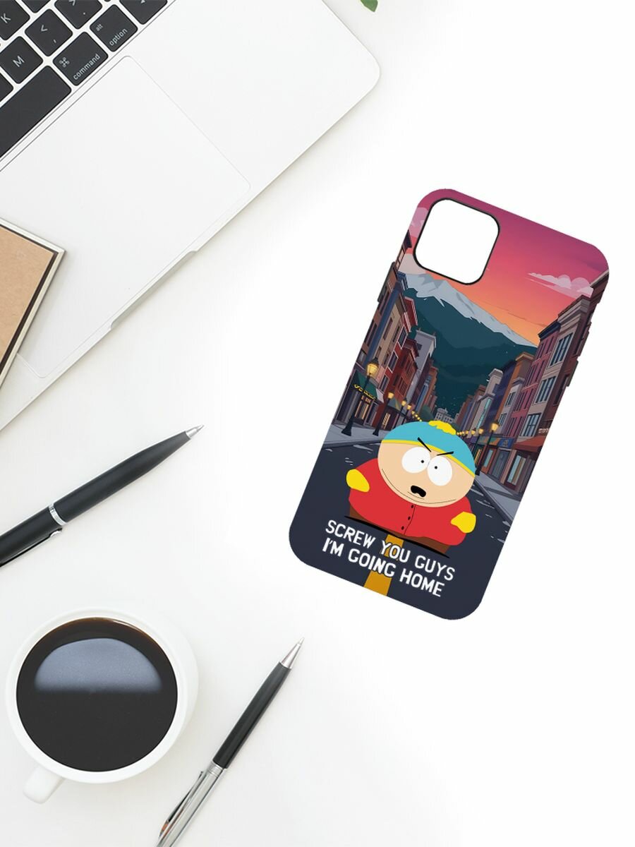 Чехол-накладка Krutoff Soft Case Саус Парк: Картман для iPhone 11 Pro Max черный — фото 1