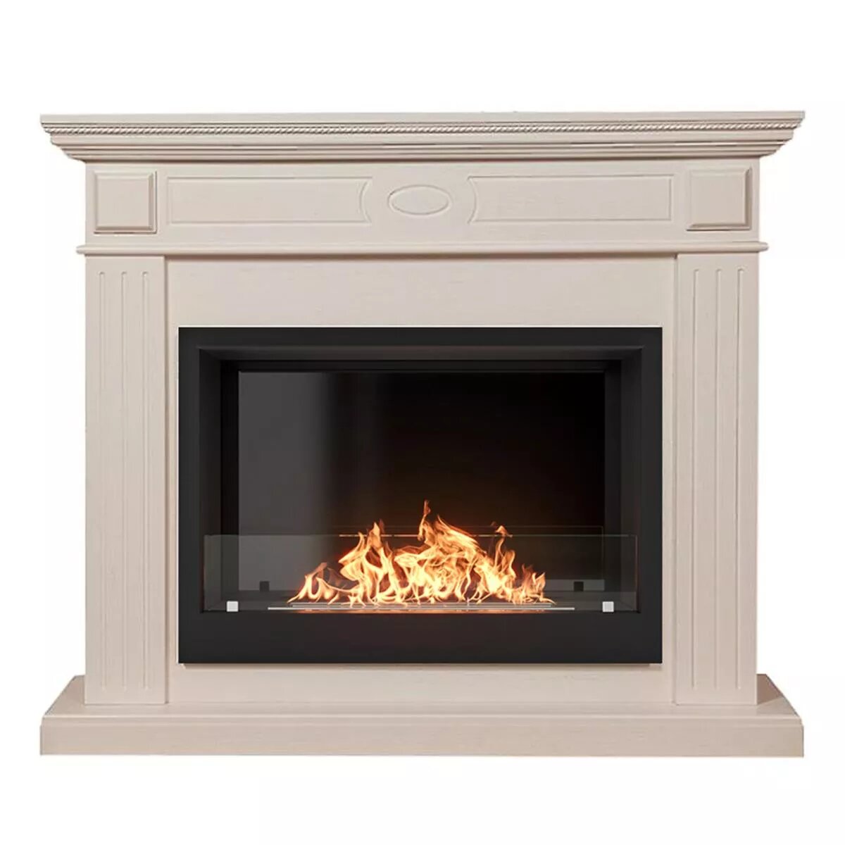 Каминокомплект: Биокамин Firelight BFP/P-2520 портал Bianco 25 шпон белёный дуб