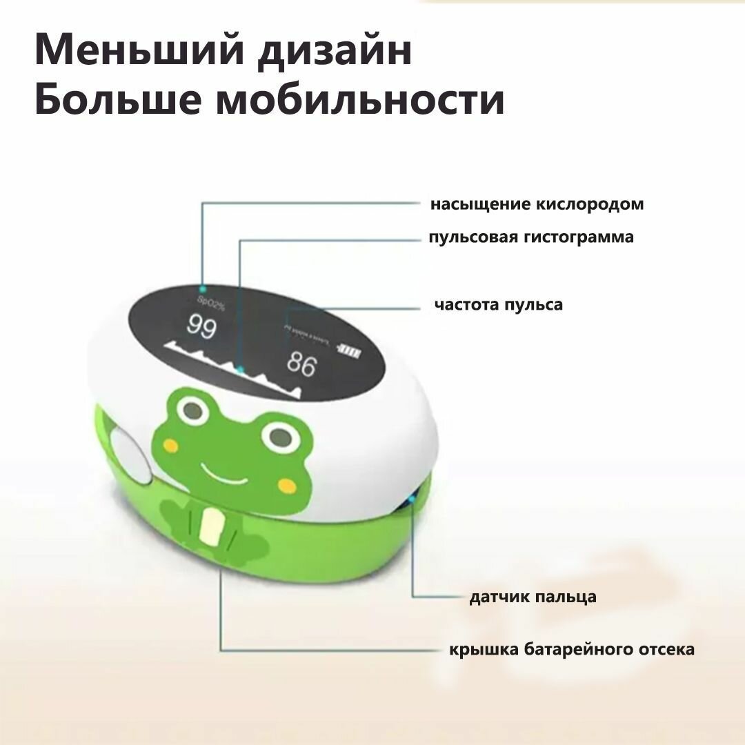 Изображение Мини-оксиметр Little Frog для младенцев и детей