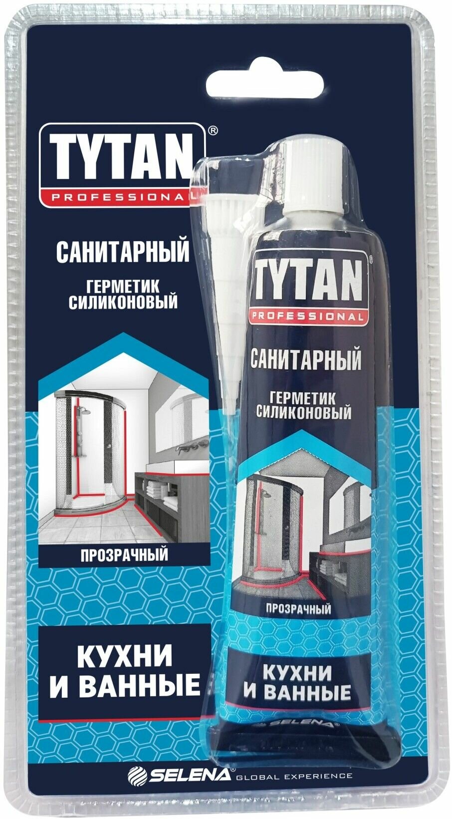 Герметик силиконовый санитарный TYTAN Professional прозрачный (85мл)