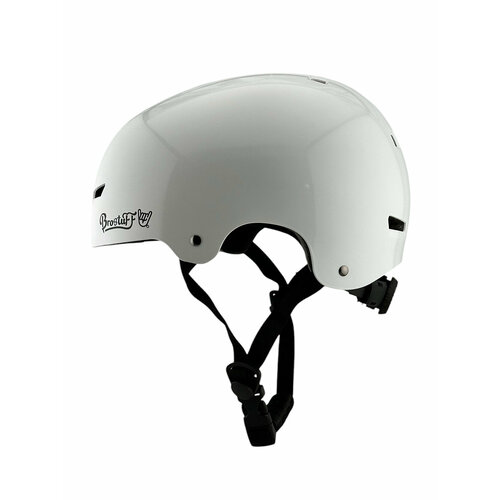 Шлем защитный для bmx велосипеда, скейтборда, самоката BroStuff diamond glossy white, размер L (59-61 см)