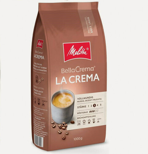 Изображение товара Melitta Bella Crema La Crema кофе в зернах 1 кг пакет (008102)