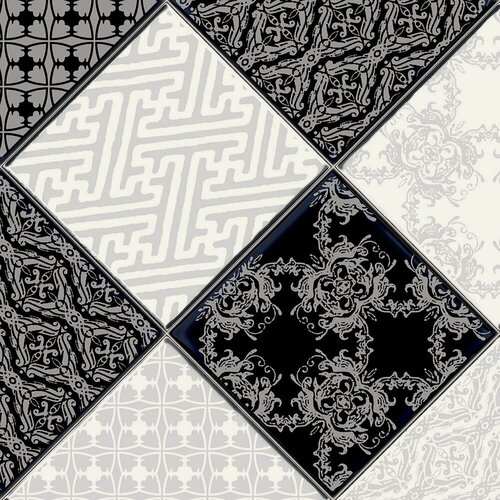 Изображение товара Juteks Линолеум полукоммерческий Strong_RU Plus Chess 4_990D Черный/Серый 2 м на 4 м