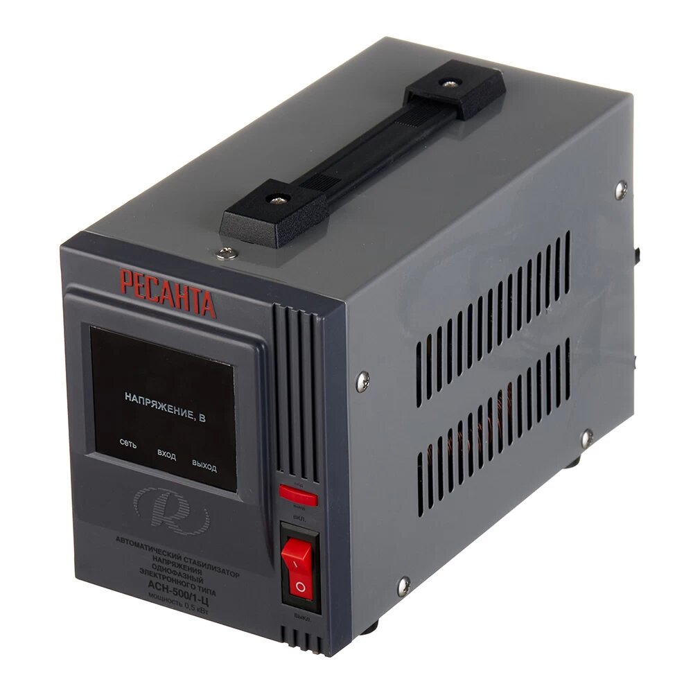 Стабилизатор напряжения Ресанта АСН-500/1-Ц однофазный 220 В 0,5 кВт переносной Ресанта 63/6/1