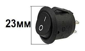 Рокерный переключатель KCD1-106 101O11BBA тумблер черный для коммутации — фото 1