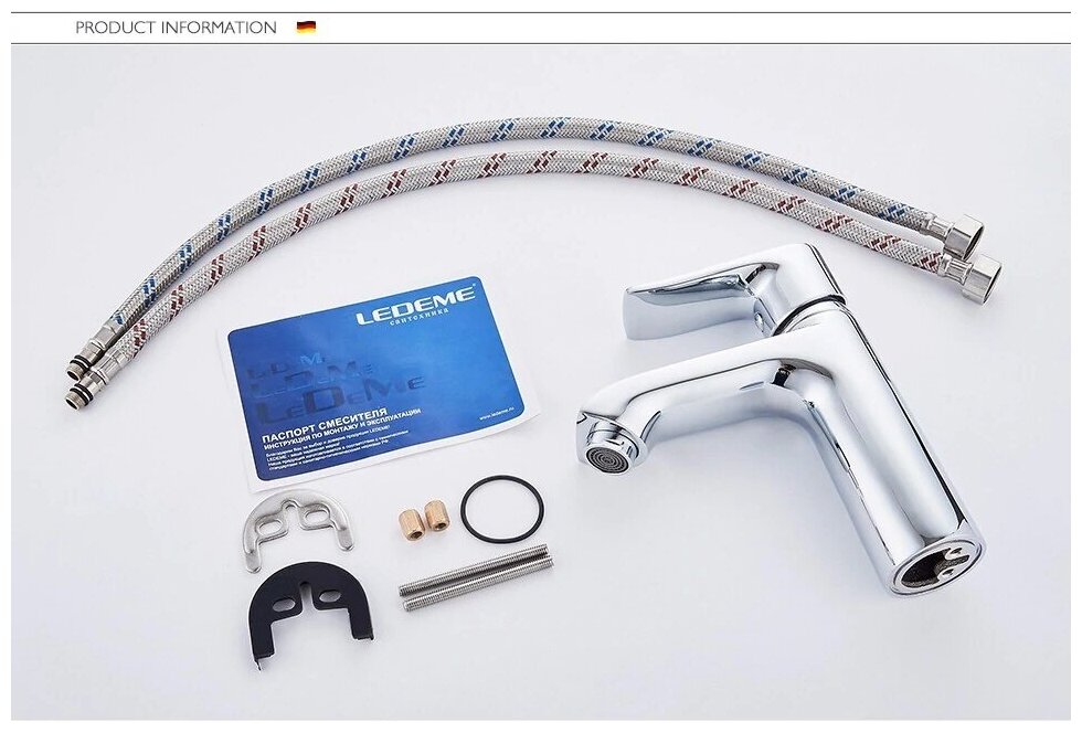 Смеситель Ledeme L1034 для умывальника — фото 1