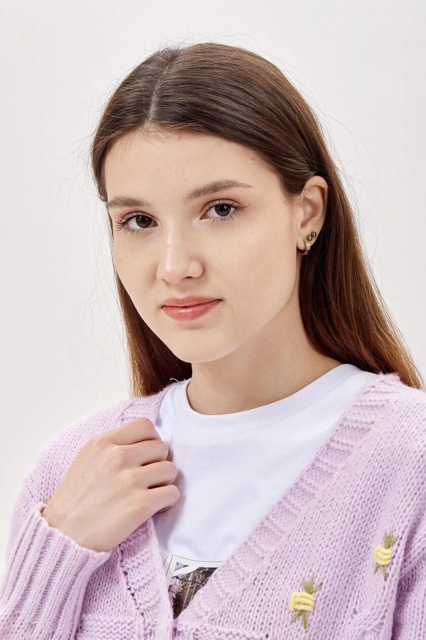 Кардиган Selfie, размер M, лавандовый — фото 1
