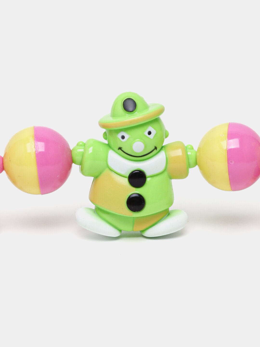 Погремушка, для коляски, кроватки, автокресла, стульчика, растяжка, пластик, желтый, розовый, фиолетовый — фото 1