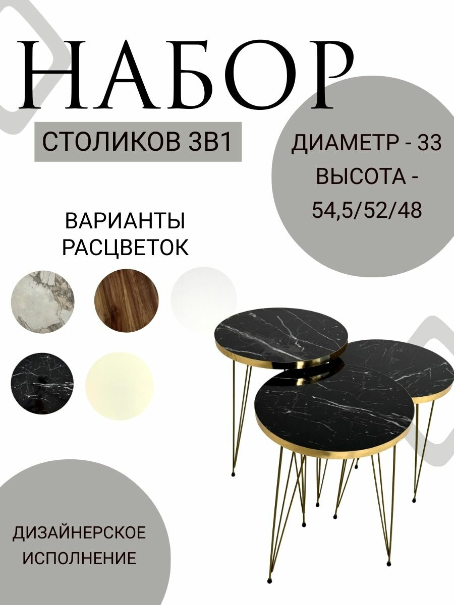 Столик кофейный 3в1 