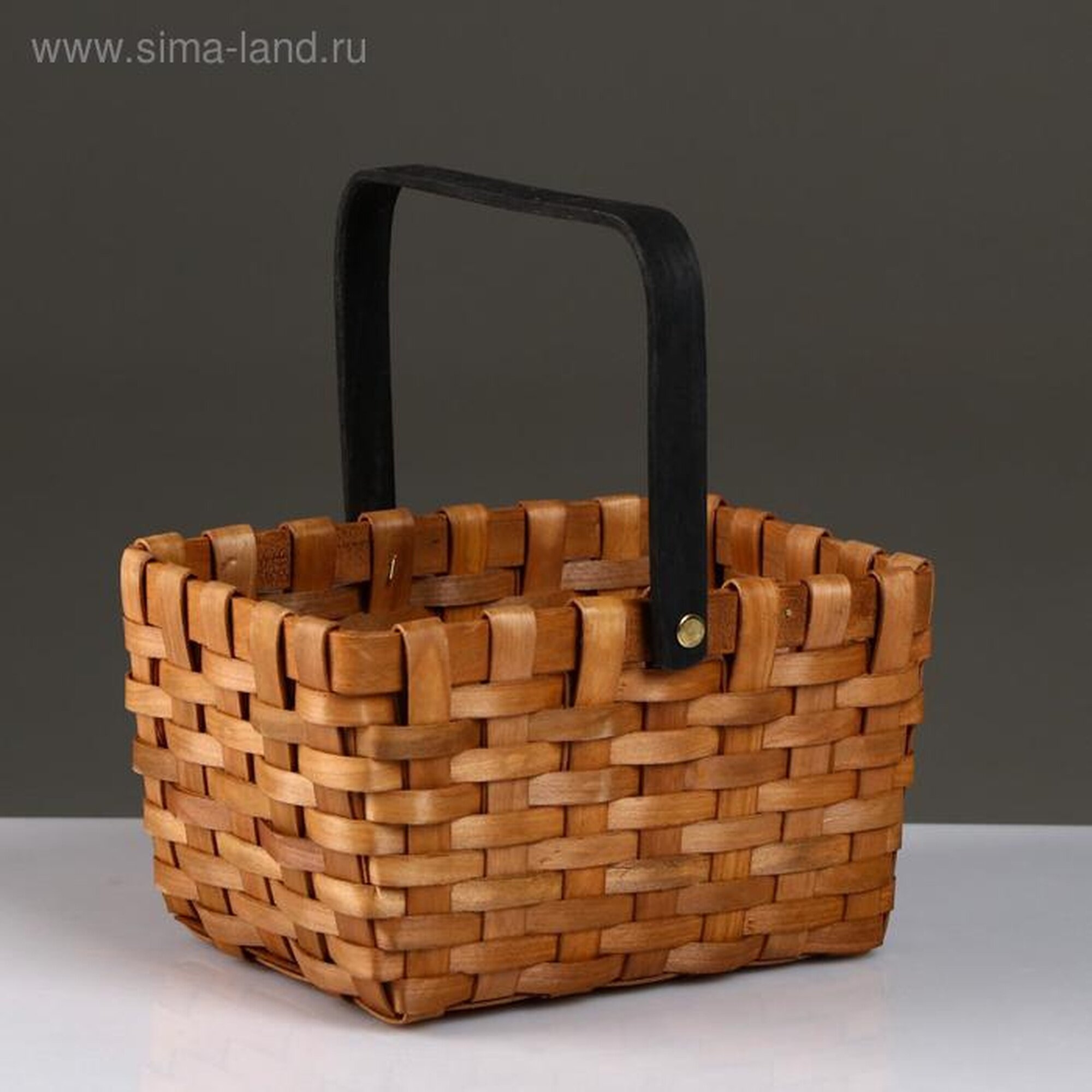 Корзина плетеная секвойя 22x15xH125/26 см коричневый