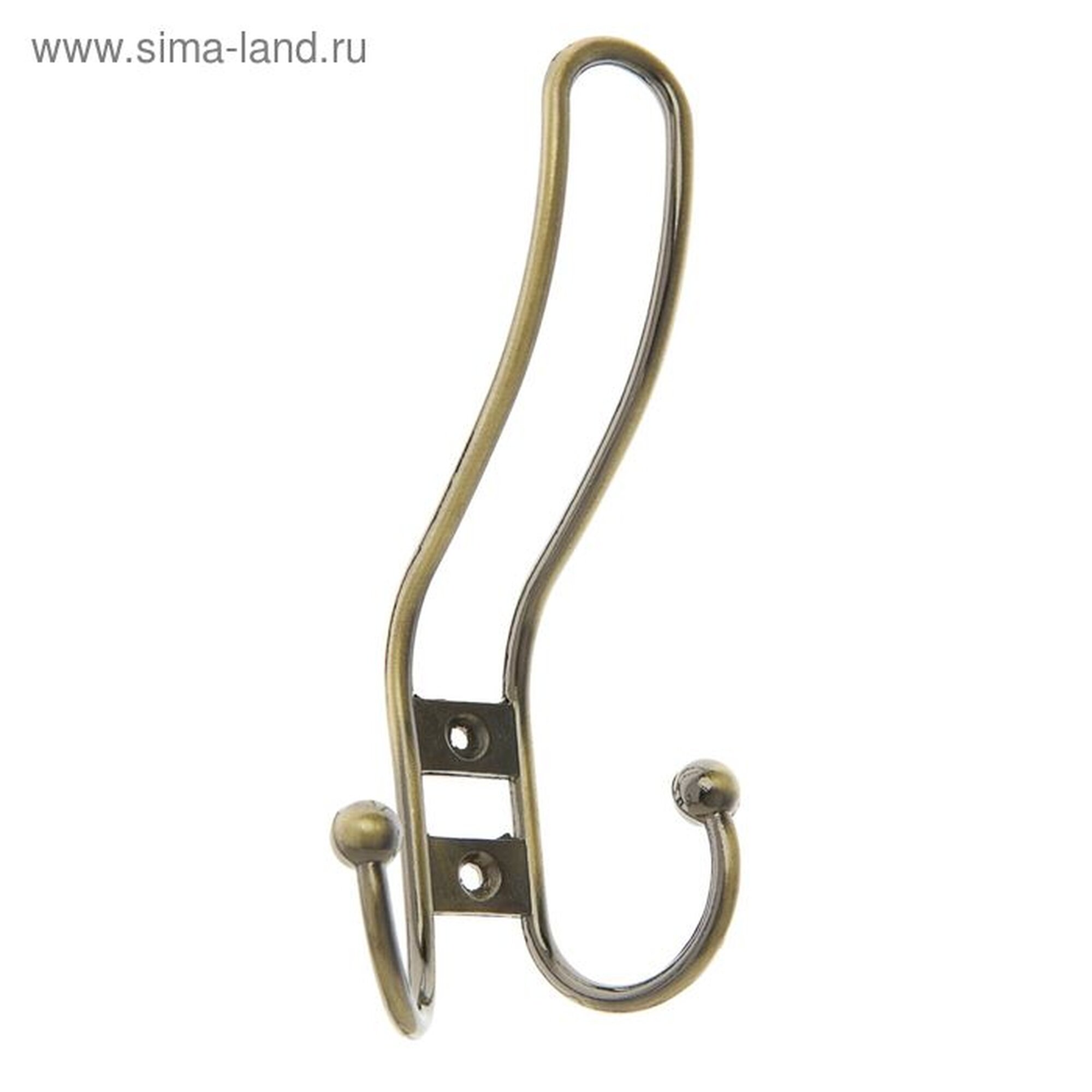 Крючок мебельный тундра TKT002 трехрожковый бронза 1866192