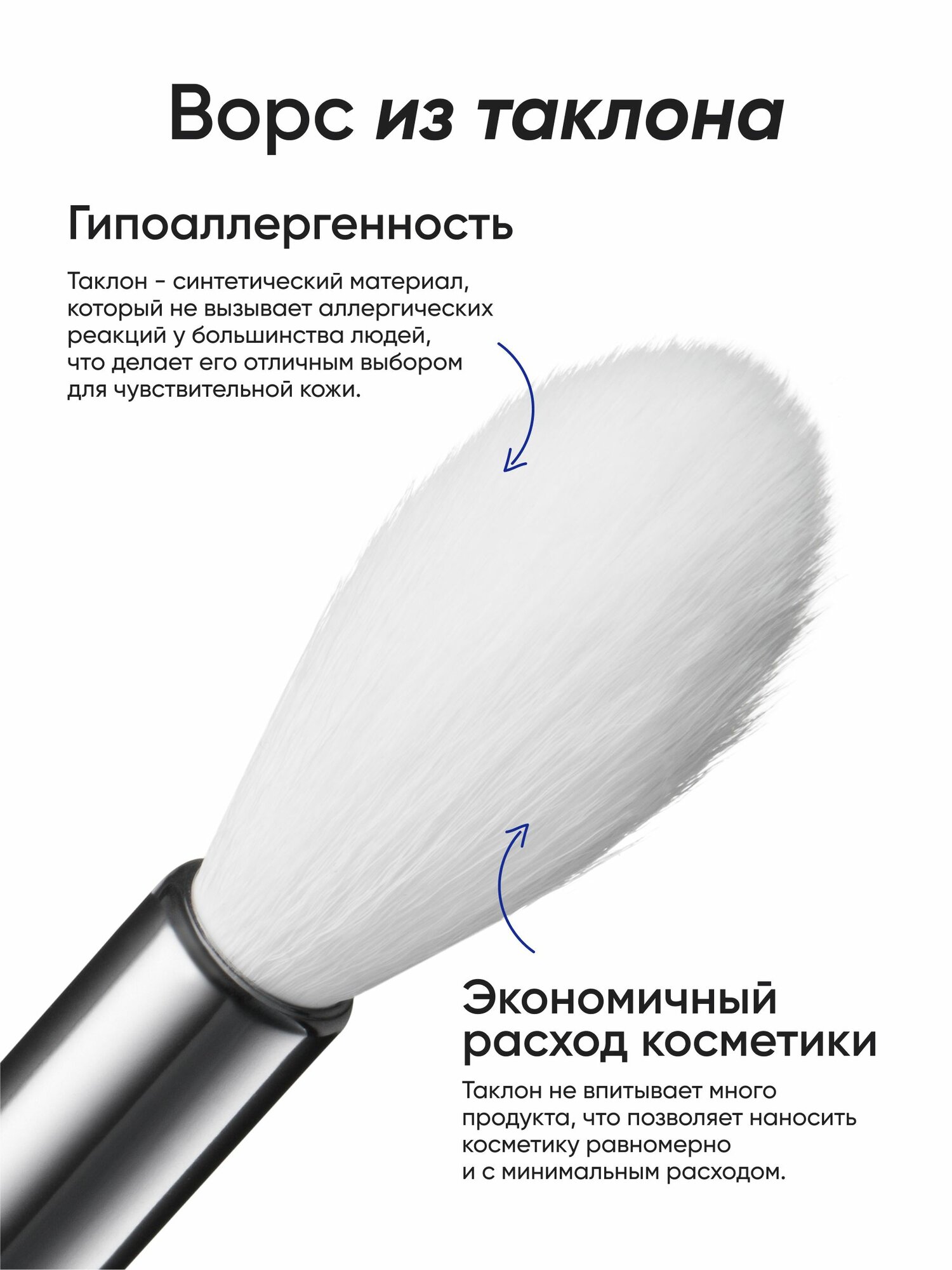 Кисть для легкой растушевки хайлайтера и румян, 10HB — фото 1