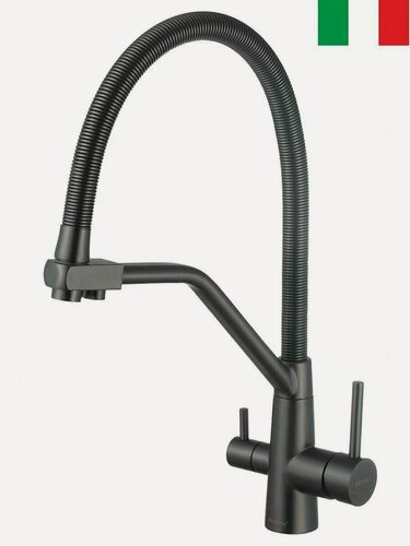 Изображение товара Смеситель для кухонной мойки под фильтр питьевой воды , цвет графит