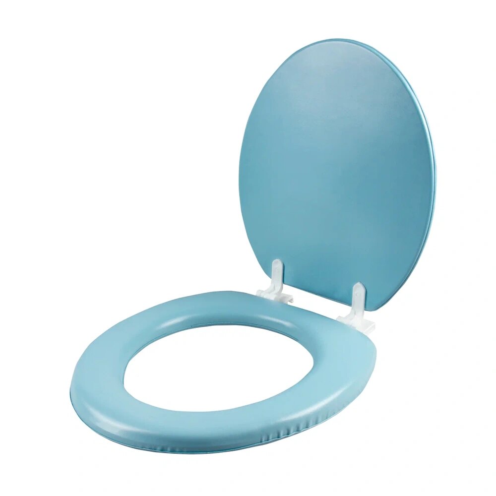 Сиденье для унитаза мягкое Мультипласт Групп 415 x 355 x 55 см голубое