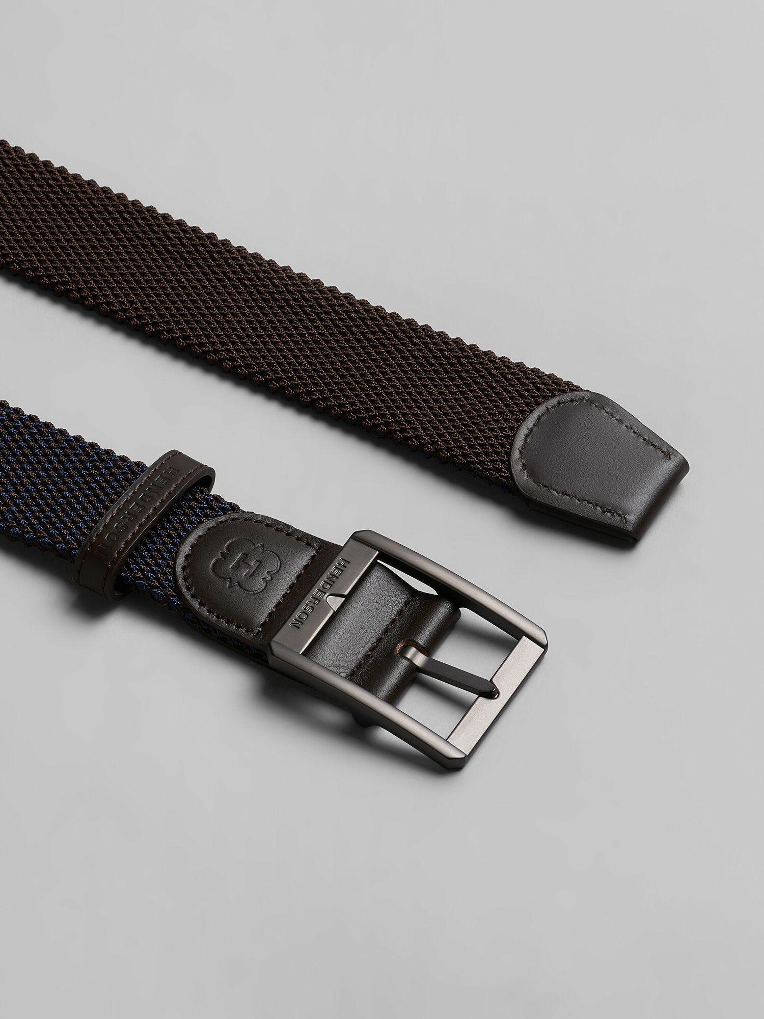 Ремень HENDERSON для мужчин, размер 115, коричневый, синий — фото 1