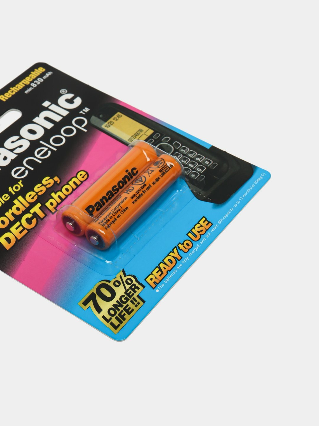 Аккумулятор Panasonic 2 шт 830 mah батарейки на радиотелефон — фото 1