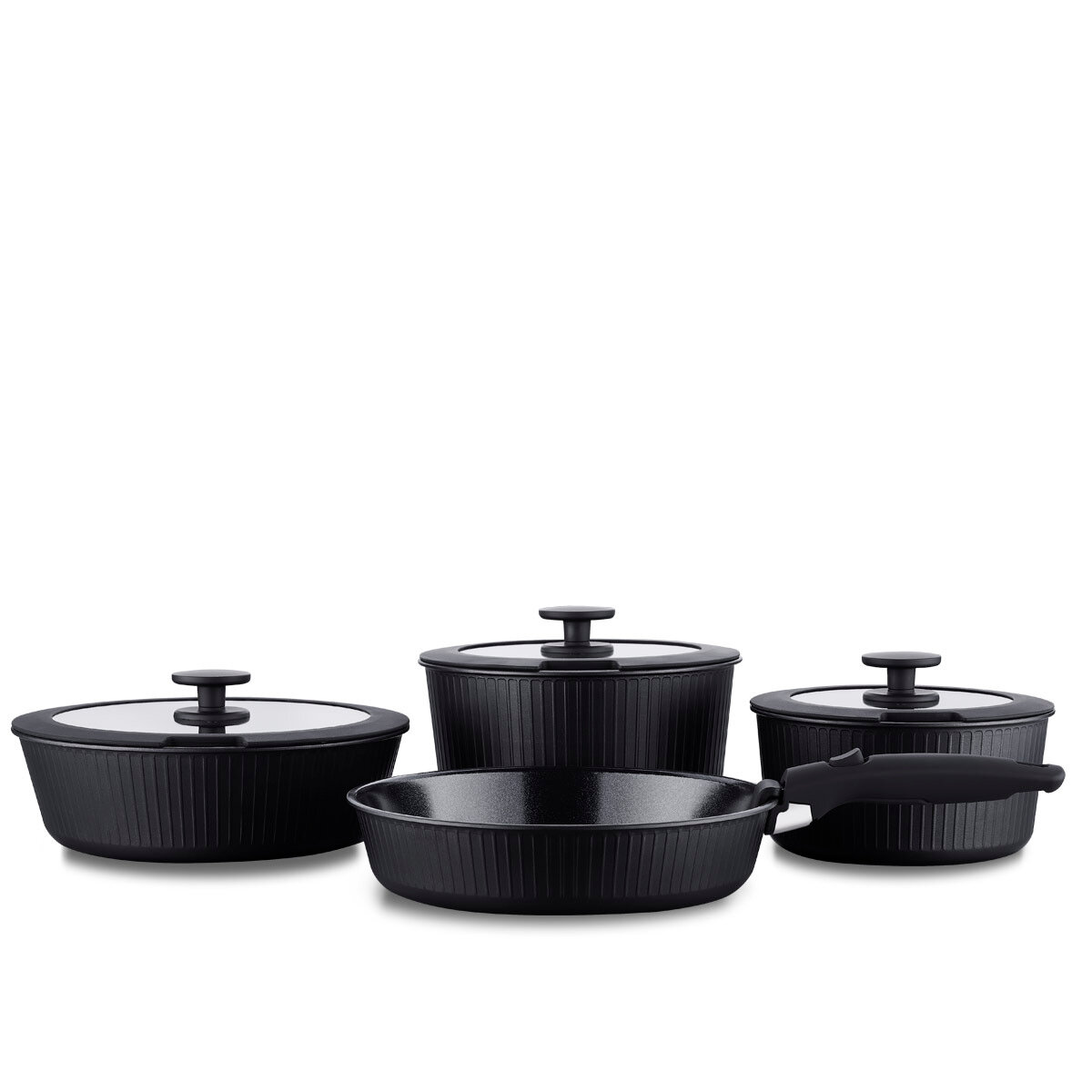 Набор посуды KORKMAZ NOVA PRATIKA с гранитным АП прочным покрытием — фото 1