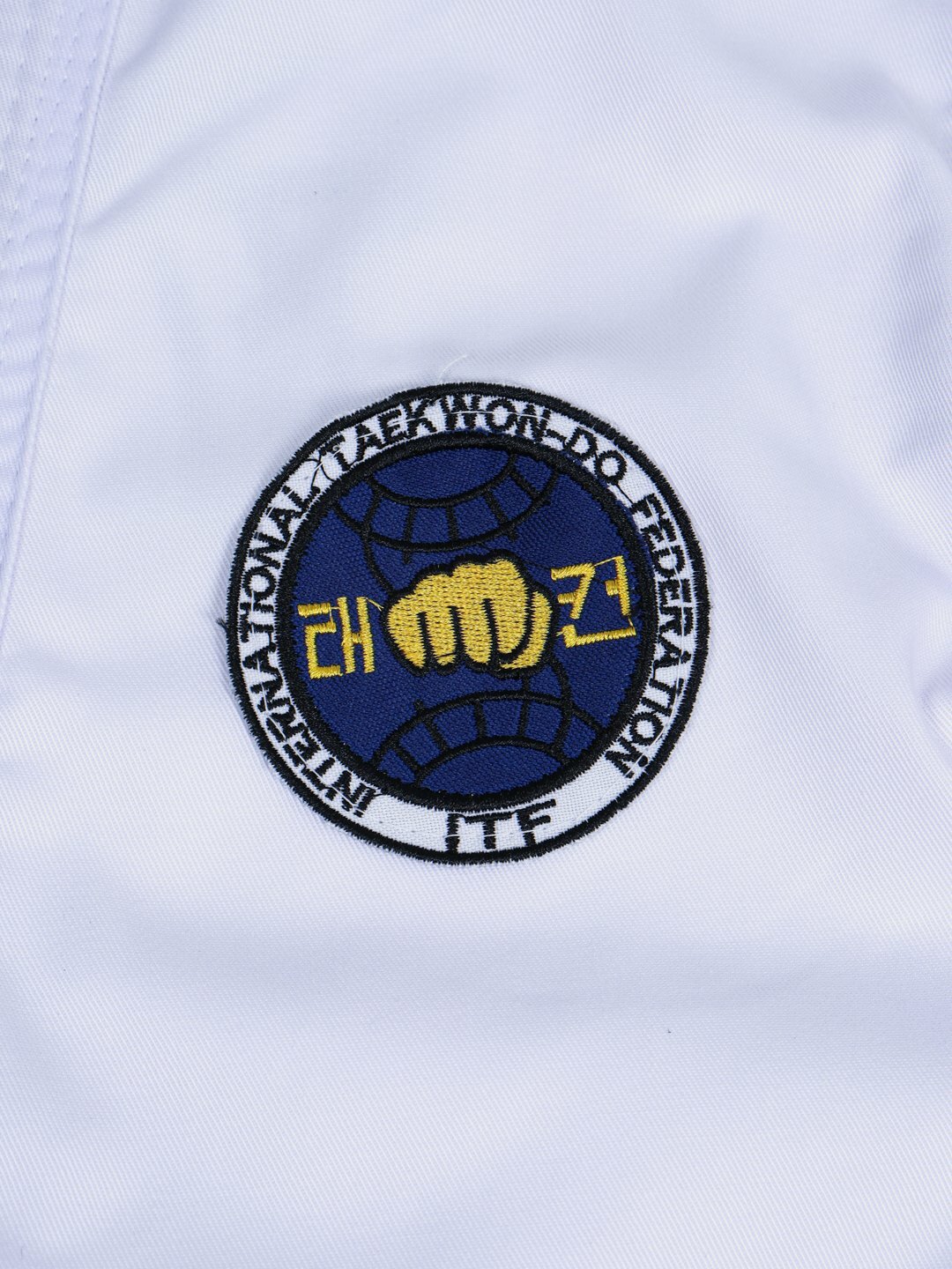 Кимоно с поясом для тхэквондо  1, сертификат ITF, размер 40, белый — фото 1