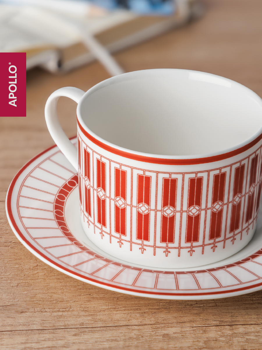 Набор чайных пар Apollo, объем 220 мл, 4 предмета, чашка с блюдцем — фото 1