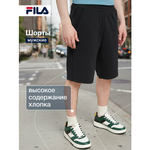 фото Шорты fila men's essentials terry shorts, размер 52-54, черный