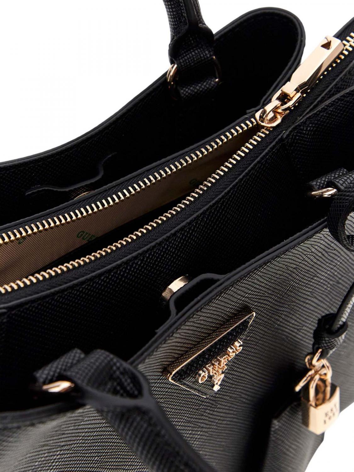Сумка GUESS, фактура рельефная, черный — фото 1
