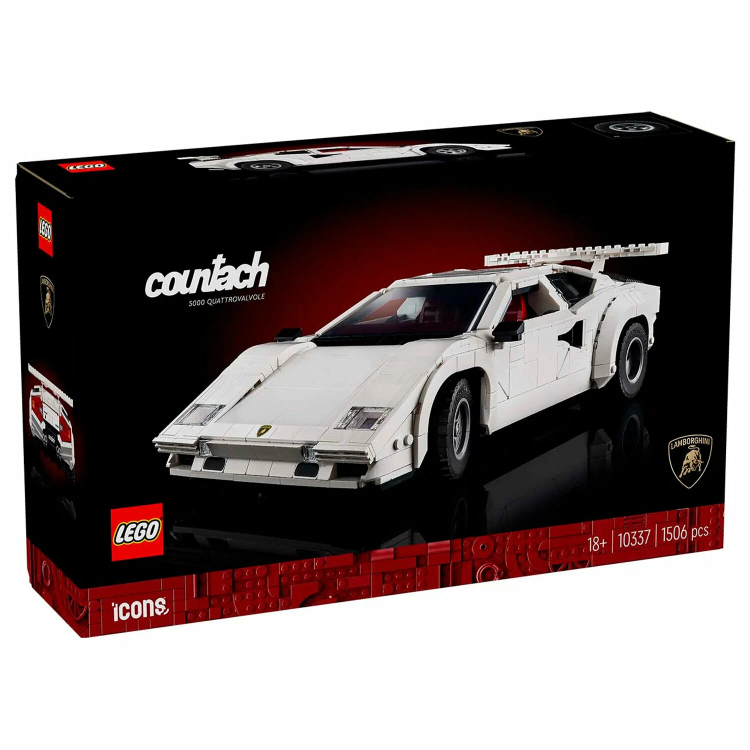 Конструктор Icons 10337 Автомобиль Lamborghini Countach 5000 Quattrovalvole, 1506 дет.