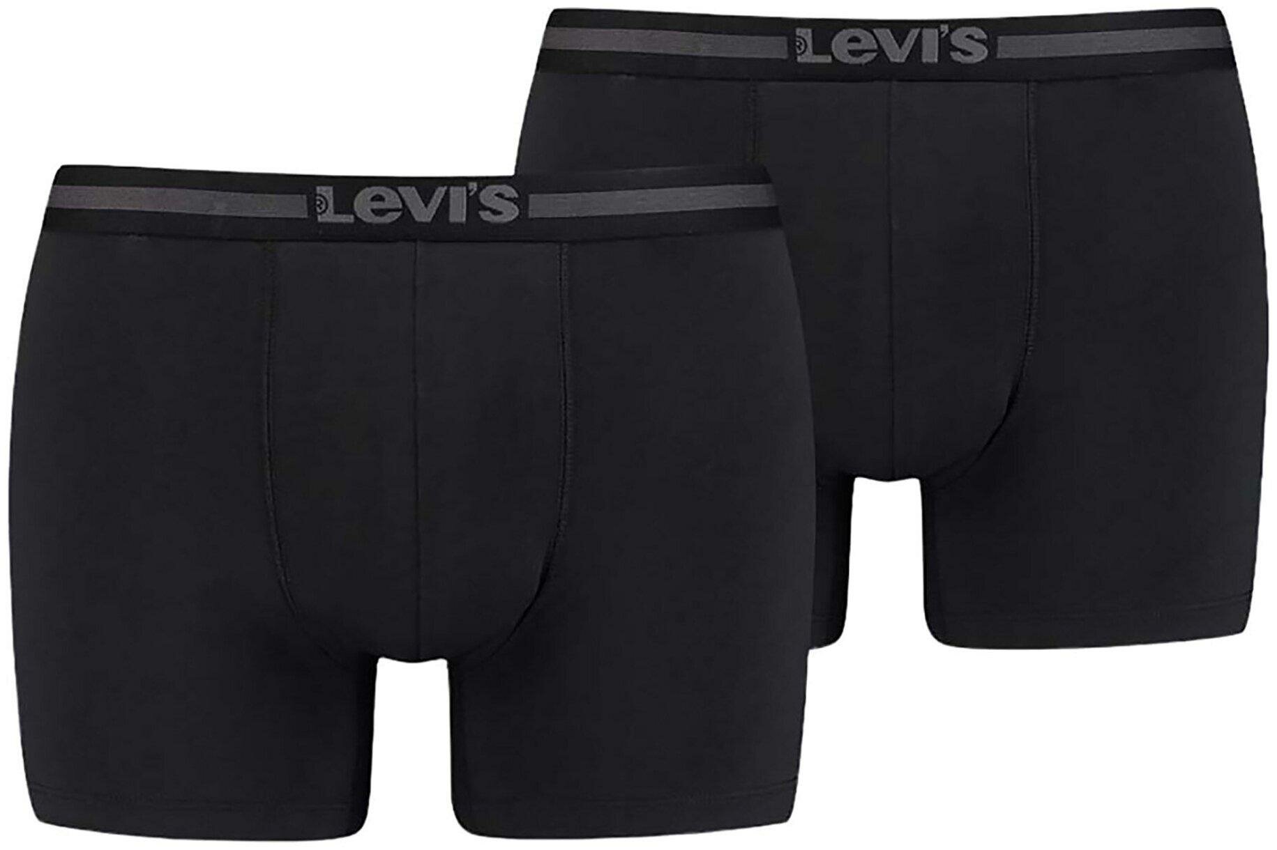 Трусы Levi's, комплект из 2 шт., размер M, черный
