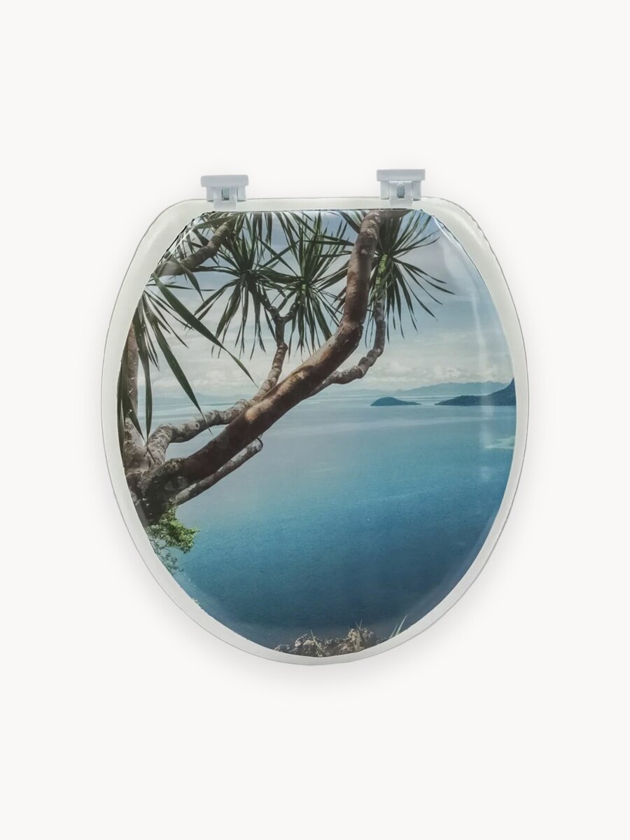 Сиденье мягкое для унитаза Морской пейзаж