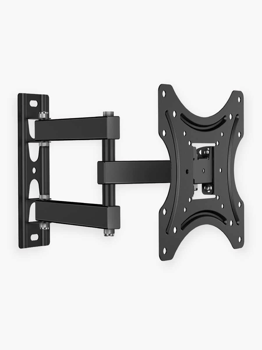 Кронштейн на стену STE-322 для телевизора 17"- 43" наклонно-поворотный, кронштейн для монитора до 35 кг, черный