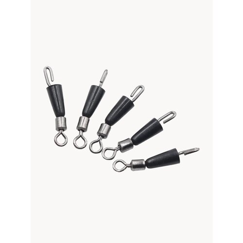 Быстросъёмный коннектор для поводков (16мм, 10кг, 20 шт) фидерный, карповый. Монтаж для ловли карпа