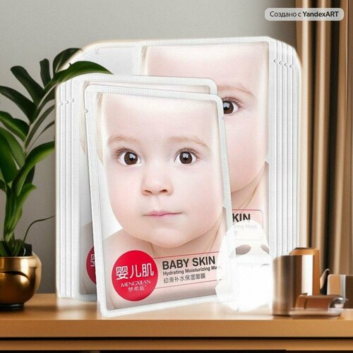 Увлажняющая маска для лица Baby Skin Mengxilan, 30мл (набор из 10 шт.) embryolisse маска для лица интенсивное увлажнение и регенерирующий уход увлажняющая всех типов