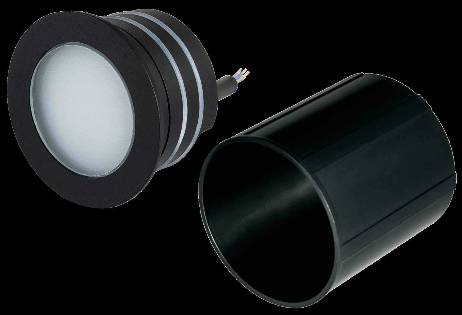 Светильник встраиваемый светодиодный уличный 1108 3 Вт IP65 цвет черный