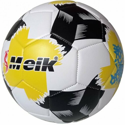 Мяч футбольный MEIK 157 (ТПУ 2,3 мм, 365 гр. маш. сш. ) (черный/зеленый)