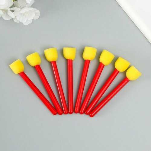 Набор кистей для рисования - спонжей 8 шт 10х2 см 739₽