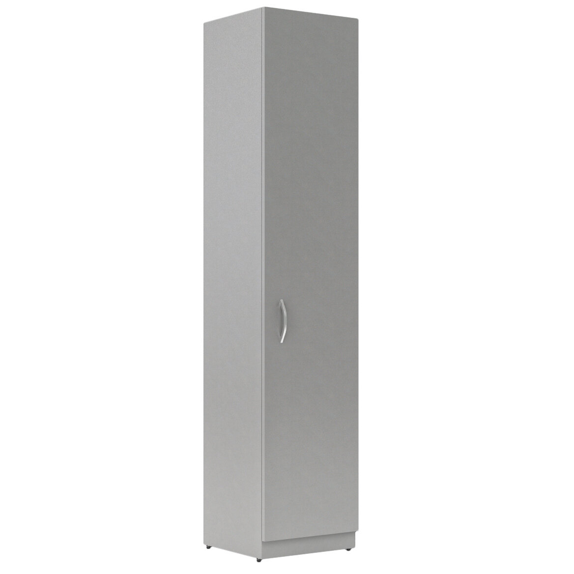 Шкаф пенал напольный SKYLAND SIMPLE SR-5U.1(R), узкий шкаф распашной, правый, серый, 38.6х37.5х181.5 см
