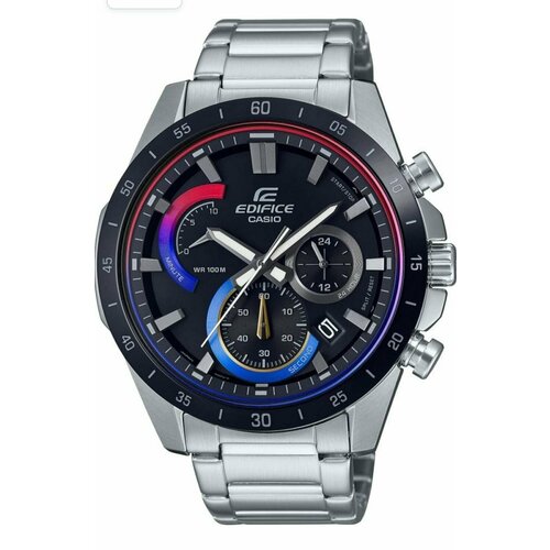 наручные часы casio edifice efr 552sbk 1avudf голубой серебряный Наручные часы CASIO Edifice EFR-573HG-1AVUDF, серебряный, черный