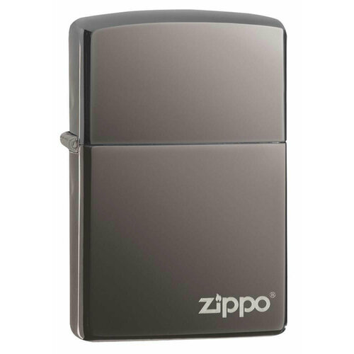 Зажигалка ZIPPO Classic с покрытием Black Ice®, латунь/сталь, чёрная, глянцевая, 36х12х56 мм